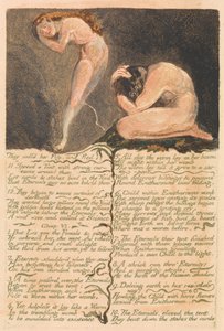 The First Book of Urizen, Plate 17, They called her Pity and fled . . . . (Bentley 19) by William Blake